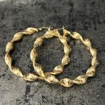 14k gouden oorbellen wokkels dik model