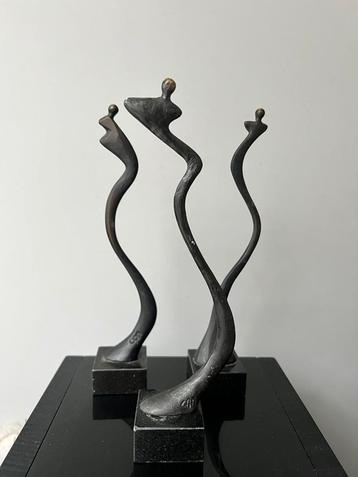 3 X CORRY AMMERLAAN SCULPTUUR BRONZEN BEELDJES BRONS BEELD beschikbaar voor biedingen