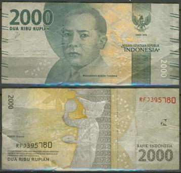 Indonesië Indonesia 2000 Rupiah 2016  Biljet r-7 jdu beschikbaar voor biedingen