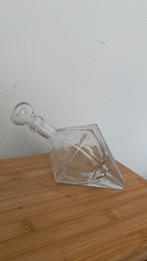 Vintage parfum flesje antiek glas retro vanity tafel glass, Ophalen of Verzenden