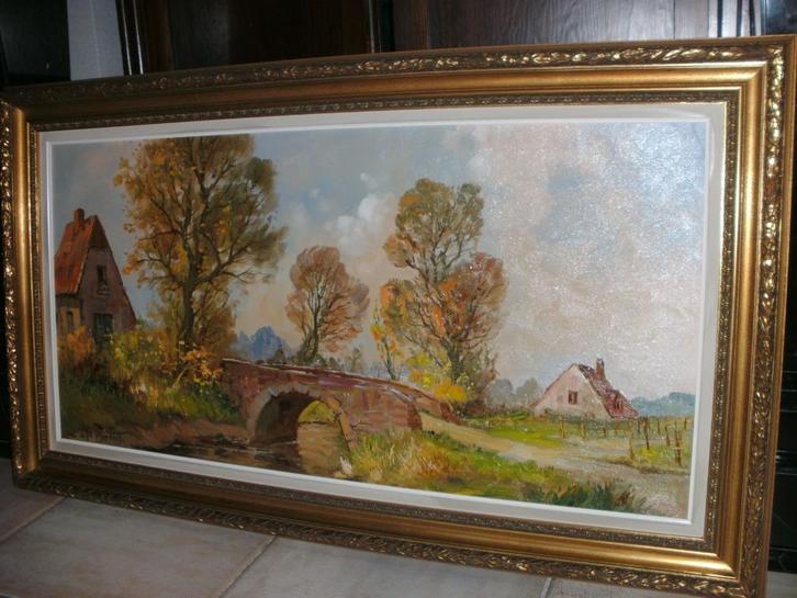 H. Brent (19e eeuw)-Engelse school-Prachtig groot schilderij, Antiek en Kunst, Kunst | Schilderijen | Klassiek, Ophalen