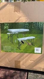 Picknicktafel met 2 bankjes, Tuin en Terras, Picknicktafels, Ophalen of Verzenden, Nieuw, Rechthoekig