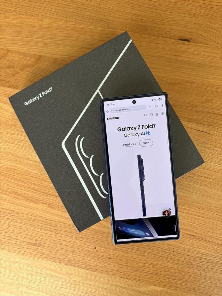 Samsung galaxy Z fold 7 512GB blauw nette staat en compleet, Telecommunicatie, Mobiele telefoons | Samsung, Zo goed als nieuw
