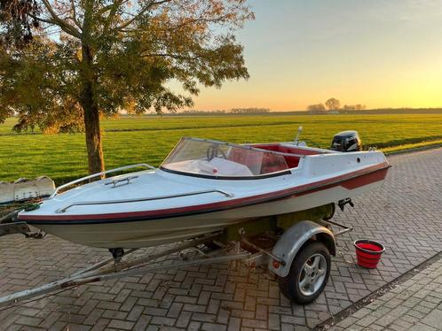 PRIJSVERLAGING! Placom 360, Watersport en Boten, Vis- en Consoleboten, Gebruikt, 30 tot 50 pk, 3 tot 6 meter, Benzine, Buitenboordmotor