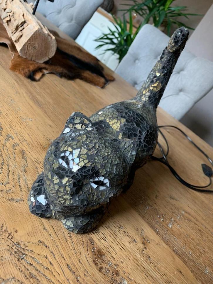 Lamp poes, Huis en Inrichting, Lampen | Tafellampen, Zo goed als nieuw, Minder dan 50 cm, Glas, Ophalen of Verzenden