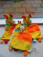 Knuffeldoek giraffe giraf merk Nicotoy oranje/geel zacht, Ophalen of Verzenden, Zo goed als nieuw, Overige typen