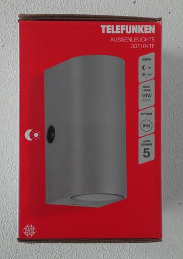 Telefunken aluminium LED buitenlamp met schemersensor beschikbaar voor biedingen