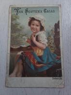 Van Houten Cacao kaart afbeelding meisje, Ophalen of Verzenden, Gebruikt, Overige typen