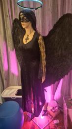 Zwart Engel Kostuum - Halloween of Carnaval, Zo goed als nieuw, Halloween, Kleding, Geen