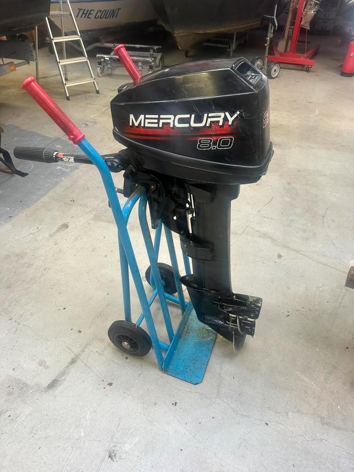 Mercury 8 pk 2 takt, high trust / sailpower . Werkmotor, Watersport en Boten, Buiten- en Binnenboordmotoren, Gebruikt, Benzine