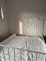 Metalen bed van IKEA 160x200, Huis en Inrichting, Slaapkamer | Bedden, Gebruikt, Eenpersoons, Wit, Ophalen of Verzenden