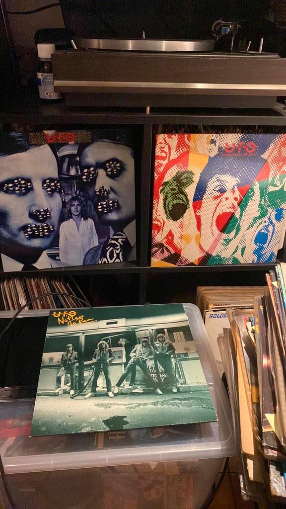 3 elpees UFO (nl persingen), Cd's en Dvd's, Vinyl | Hardrock en Metal, Gebruikt, Ophalen of Verzenden