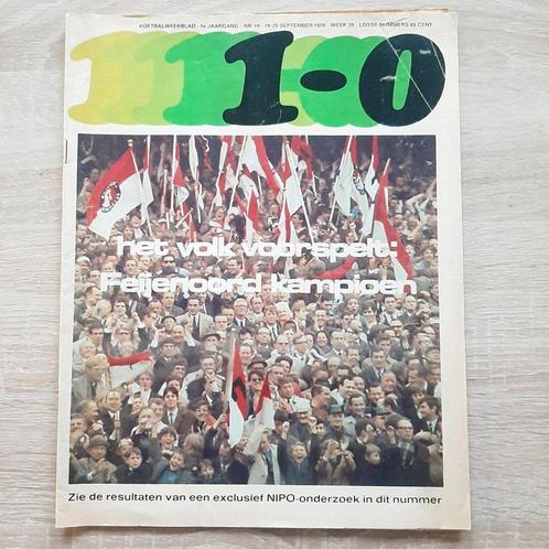 Voetbal blad 1-0  Het volk voorspelt: Feijenoord Kampioen, Verzamelen, Sportartikelen en Voetbal, Zo goed als nieuw, Boek of Tijdschrift