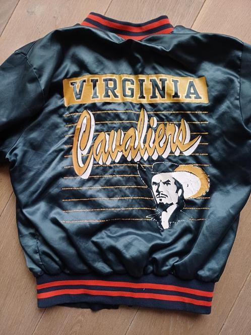Vintage Virginia Cavaliers bomberjack maat S, Kleding | Dames, Jassen | Zomer, Zo goed als nieuw, Maat 36 (S), Groen, Ophalen of Verzenden