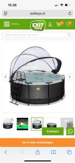 Exit Toys, rond zwembad black leather, 200 tot 300 cm, Rond, Zo goed als nieuw, Opzetzwembad