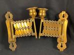 Pianokandelaars twee stuks uittrekbaar., Ophalen of Verzenden, Koper of Brons