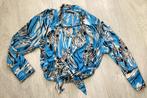 Zara Blouse blauw Zebra Print Maat XS, Kleding | Dames, Blauw, Zara, Ophalen of Verzenden, Zo goed als nieuw