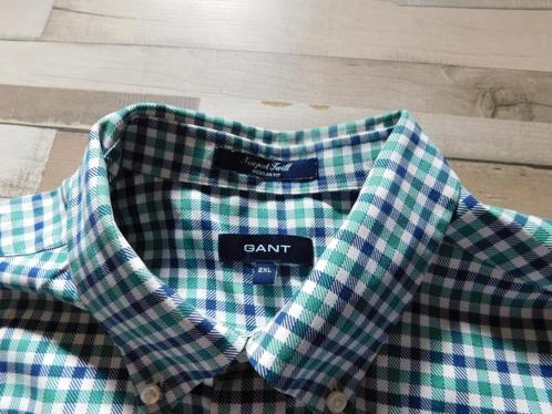 Gant leuk overhemd maat 2xl/3xl., Kleding | Heren, Overhemden, Zo goed als nieuw, Overige halswijdtes, Blauw, Ophalen of Verzenden