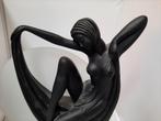 Art Deco Crosa Lamp met blote vrouw., Ophalen
