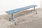 Vintage industriële brocante bank zitbank met patina 192 cm, Ophalen of Verzenden