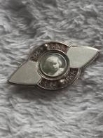 Antieke rouw broche met Foto, Sieraden, Tassen en Uiterlijk, Broches, 4 tot 7 cm, Gebruikt, Ophalen of Verzenden, Zilver