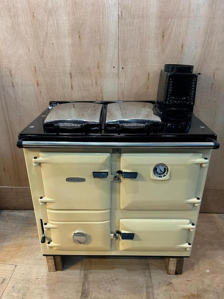 Aga/Rayburn 355SFW Houtgestookt fornuis met boiler, Witgoed en Apparatuur, Fornuizen, Zo goed als nieuw, Vrijstaand, Gas, 4 kookzones