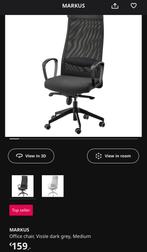 MARKUS Desk Chair / MALM Desk / Footstool, Huis en Inrichting, Ophalen, Zo goed als nieuw, Zwart