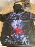 6 wolven  shirts met masker, Hobby en Vrije tijd, Feestartikelen, Ophalen of Verzenden, Zo goed als nieuw, Feestartikel, Carnaval