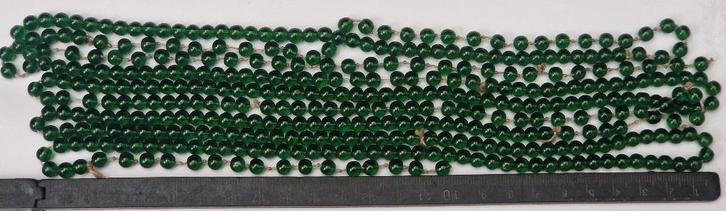 Antieke smaragd groene glaskralen ketting XXL ca. 255cm lang, Sieraden, Tassen en Uiterlijk, Antieke sieraden, Ketting, Overige materialen