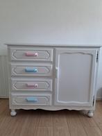 Wit geschilderd eiken kinderkamer commode en kinderledikant, Kinderen en Baby's, Kinderkamer | Commodes en Kasten, Gebruikt, Ophalen of Verzenden