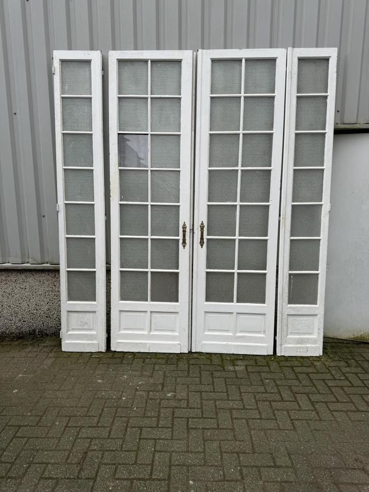 Prachtige antieke ensuitedeuren uit 1890, Doe-het-zelf en Verbouw, Deuren en Horren, Gebruikt, Binnendeur, 215 cm of meer, 120 cm of meer