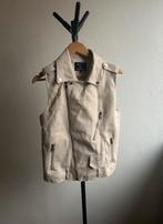 Mouwloos leather look jasje maat M/L Drole de Copines, Maat 38/40 (M), Drole de Copines, Beige, Ophalen of Verzenden