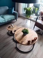 Mangohout tafelblad 3 stuks, Huis en Inrichting, Tafels | Salontafels, Ophalen, 50 tot 100 cm, Rond, 50 tot 100 cm