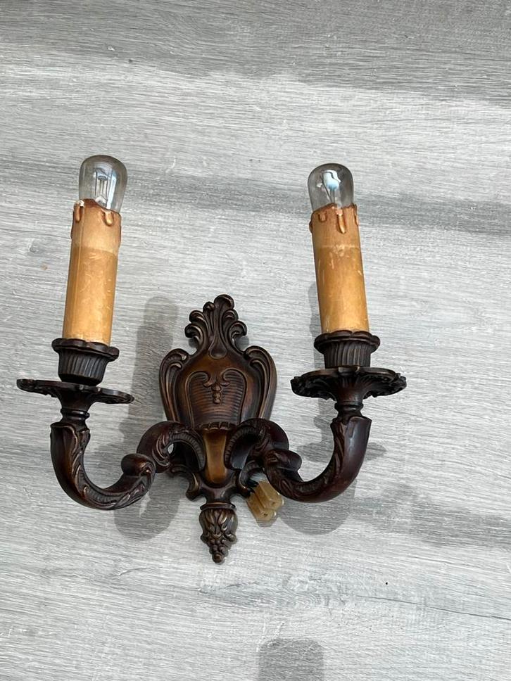 Vintage Wandlamp Kandelaar Stijl, Huis en Inrichting, Lampen | Wandlampen, Gebruikt, Metaal, Ophalen of Verzenden