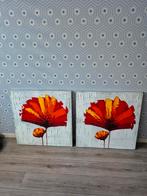 Bloemen Schilderijen Set, Antiek en Kunst, Ophalen