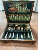 Antiek Engels Visbestek in Houten Kist, Ophalen