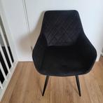 Eetkamerstoel stoel Monza Kick Collection velvet zwart, Ophalen, Zwart, Zo goed als nieuw, Metaal