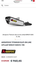 AKRAPOVIC titanium sportuitlaat BMW R1200R R1200RS, Motoren, Ophalen of Verzenden