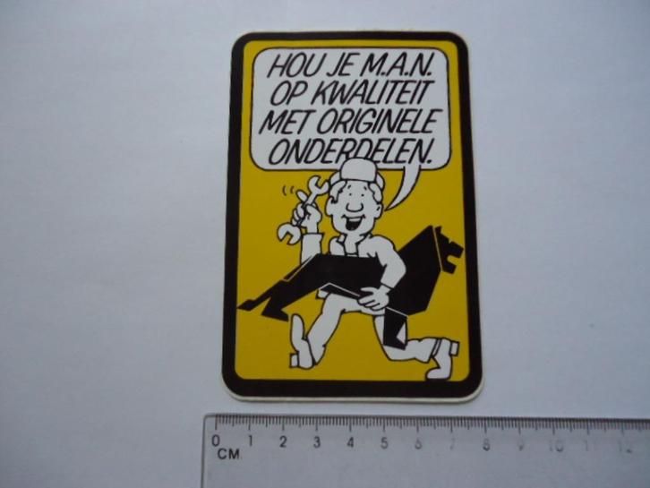 sticker oud MAN TRUCK vw kwaliteit vrachtauto retro, Verzamelen, Stickers, Zo goed als nieuw, Bedrijf of Vereniging, Verzenden