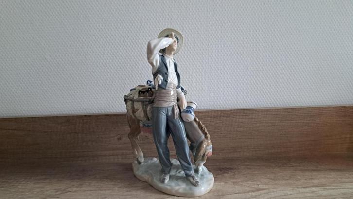 Lliadró porseleinen beeld "man met de ezel", Antiek en Kunst, Antiek | Porselein, Ophalen