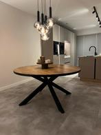 Ronde Lamulux eettafel – 150 cm – met zwarte rand, Huis en Inrichting, Tafels | Eettafels, Ophalen of Verzenden, Zo goed als nieuw