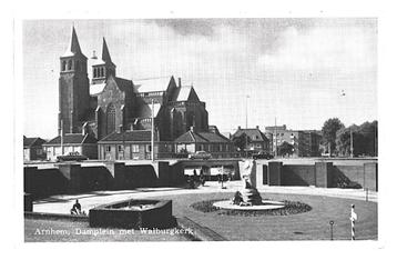 980122 Arnhem Damplein 1963 Gelopen met zegel Stempel  beschikbaar voor biedingen