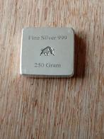 250 gram 999 zilverbaar met Bull, Zilver, Verzenden