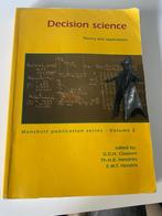Decision science boek, Boeken, Studieboeken en Cursussen, Ophalen of Verzenden, Beta, Zo goed als nieuw, WO