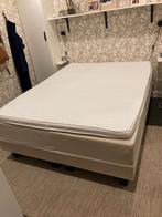 Swiss Sense Boxspring 160x210 Beige inclusief topper, Ophalen, Gebruikt, Tweepersoons, Modern