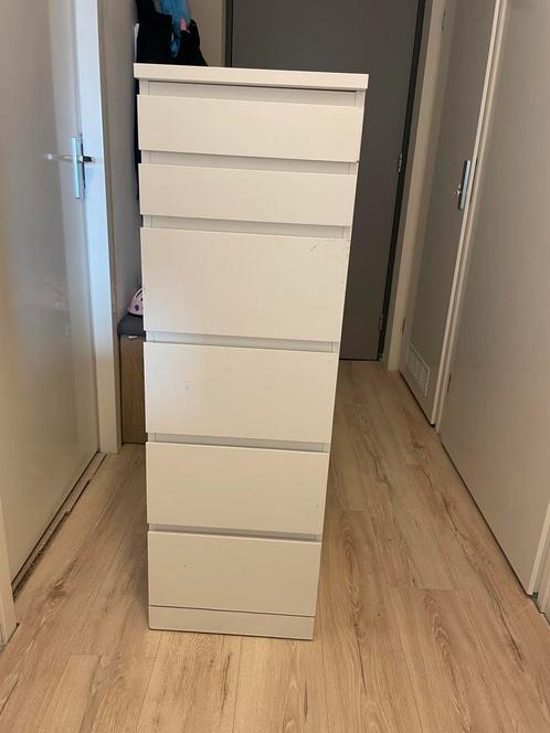 Malm ladekast 6 lades, Huis en Inrichting, Kasten | Ladekasten, Gebruikt, 50 tot 100 cm, 25 tot 50 cm, 3 of 4 laden, Ophalen