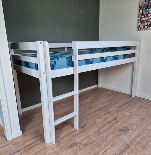 Half hoogslaper wit Flexa Classic kinderbed, Kinderen en Baby's, Kinderkamer | Stapelbedden en Hoogslapers, Gebruikt, Halfhoogslaper