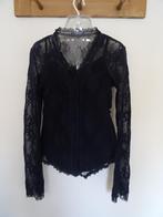 Pauw - Mark zwart kanten blouse mt L, Maat 38/40 (M), Verzenden, Zwart, Mark
