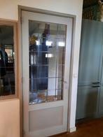 Stompe binnendeur met glas in lood GRATIS, Doe-het-zelf en Verbouw, Deuren en Horren, Glas, 80 tot 100 cm, Gebruikt, Ophalen