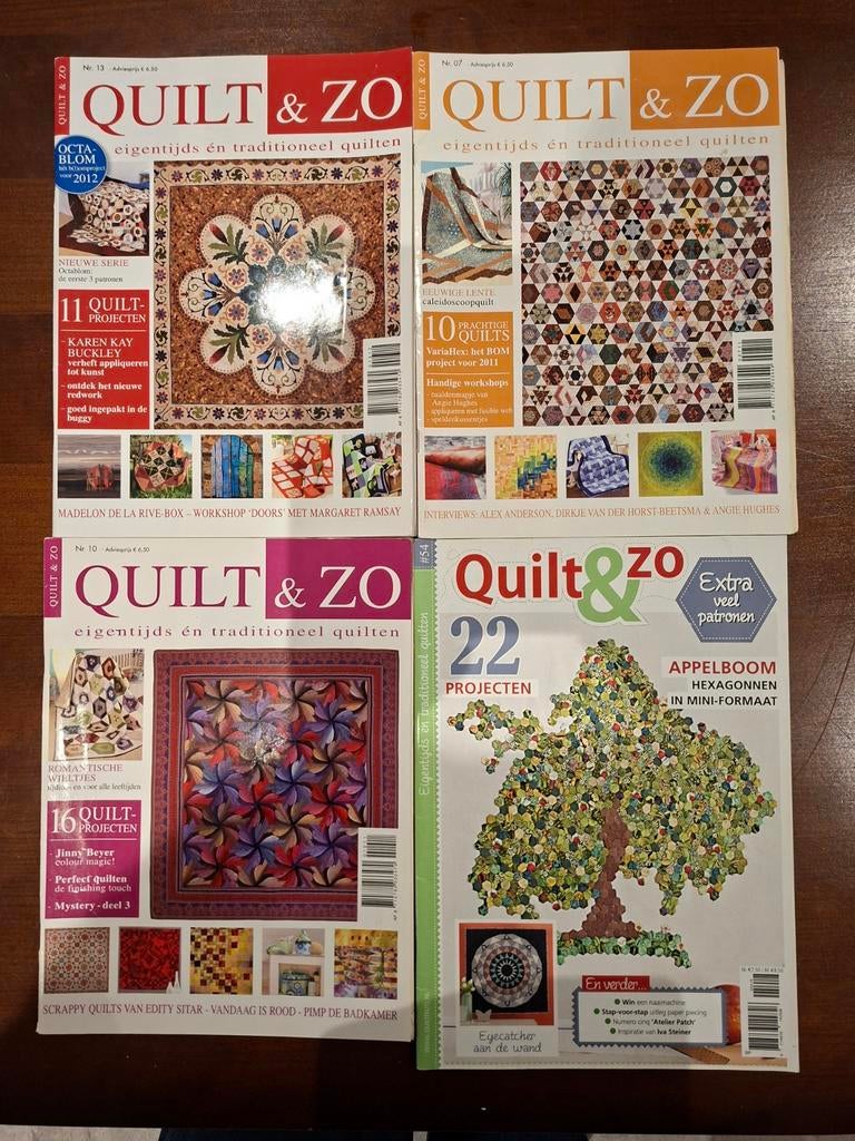 4x Quilt & Zo tijdschriften - Quilten en handwerken, Ophalen of Verzenden, Zo goed als nieuw, Overige onderwerpen